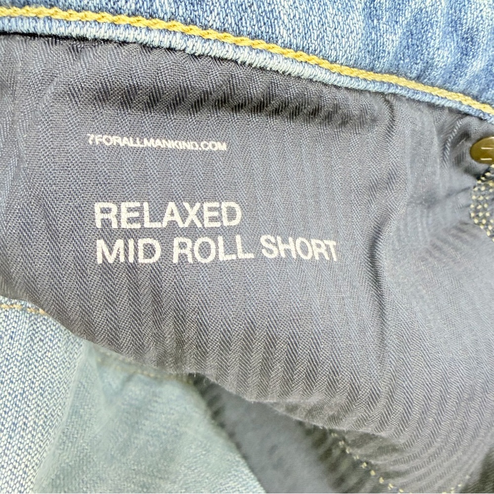 7 for all Mankind Women’s Size 31 Relaxed Mid Roll Distressed Jean Shorts - Picture 12 of 13